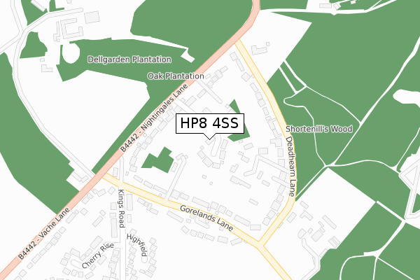 HP8 4SS map - large scale - OS Open Zoomstack (Ordnance Survey)