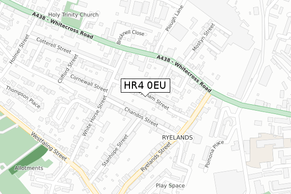 HR4 0EU map - large scale - OS Open Zoomstack (Ordnance Survey)