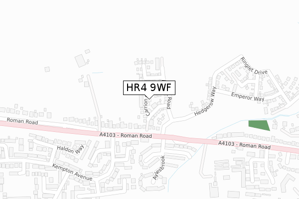 HR4 9WF map - large scale - OS Open Zoomstack (Ordnance Survey)