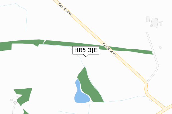 HR5 3JE map - large scale - OS Open Zoomstack (Ordnance Survey)