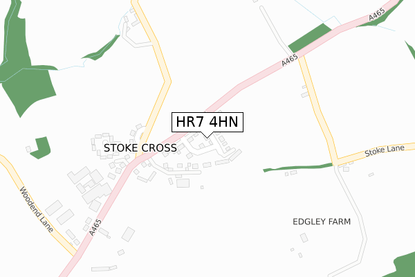 HR7 4HN map - large scale - OS Open Zoomstack (Ordnance Survey)