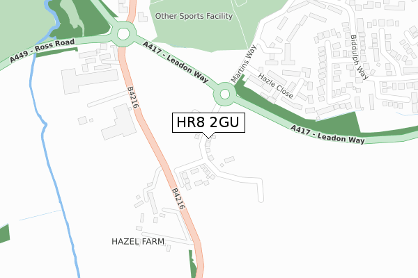 HR8 2GU map - large scale - OS Open Zoomstack (Ordnance Survey)