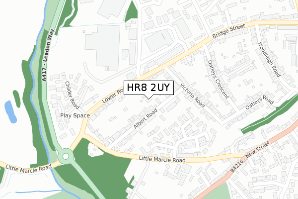 HR8 2UY map - large scale - OS Open Zoomstack (Ordnance Survey)