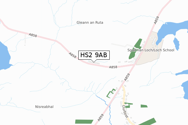 HS2 9AB map - small scale - OS Open Zoomstack (Ordnance Survey)