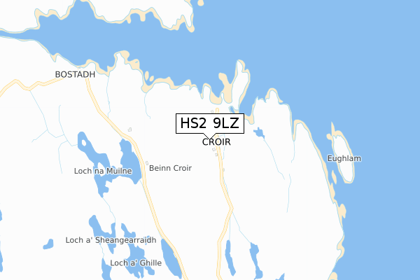 HS2 9LZ map - small scale - OS Open Zoomstack (Ordnance Survey)