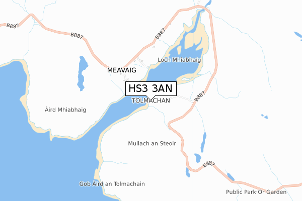 HS3 3AN map - small scale - OS Open Zoomstack (Ordnance Survey)