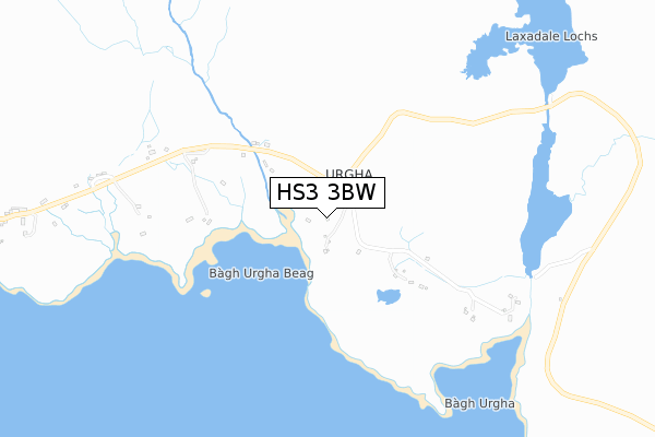 HS3 3BW map - small scale - OS Open Zoomstack (Ordnance Survey)