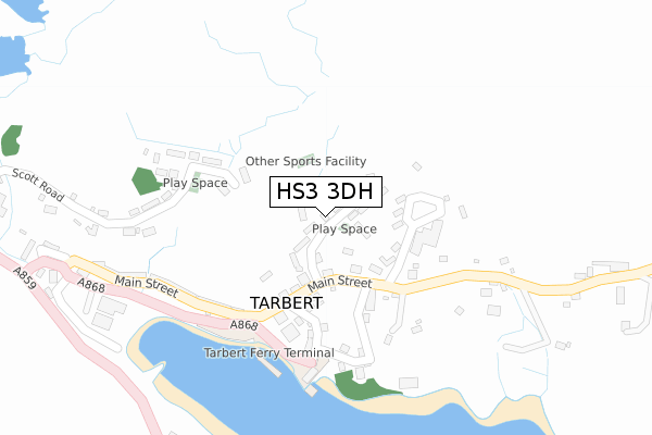 HS3 3DH map - large scale - OS Open Zoomstack (Ordnance Survey)