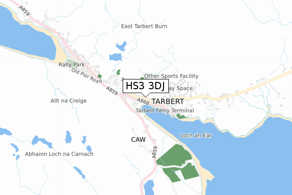 HS3 3DJ map - small scale - OS Open Zoomstack (Ordnance Survey)