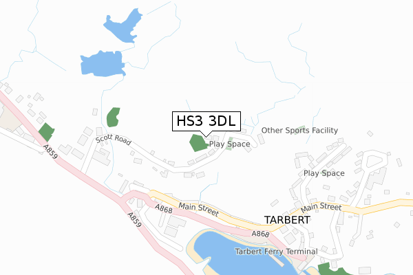 HS3 3DL map - large scale - OS Open Zoomstack (Ordnance Survey)