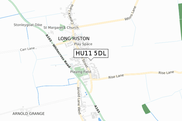 HU11 5DL map - small scale - OS Open Zoomstack (Ordnance Survey)