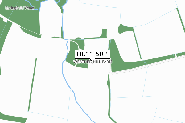 HU11 5RP map - large scale - OS Open Zoomstack (Ordnance Survey)