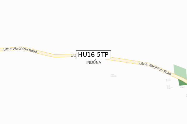 HU16 5TP map - large scale - OS Open Zoomstack (Ordnance Survey)