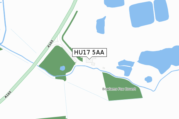 HU17 5AA map - large scale - OS Open Zoomstack (Ordnance Survey)