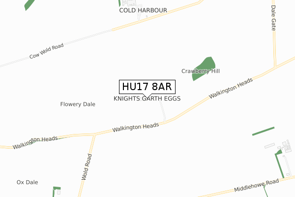 HU17 8AR map - small scale - OS Open Zoomstack (Ordnance Survey)