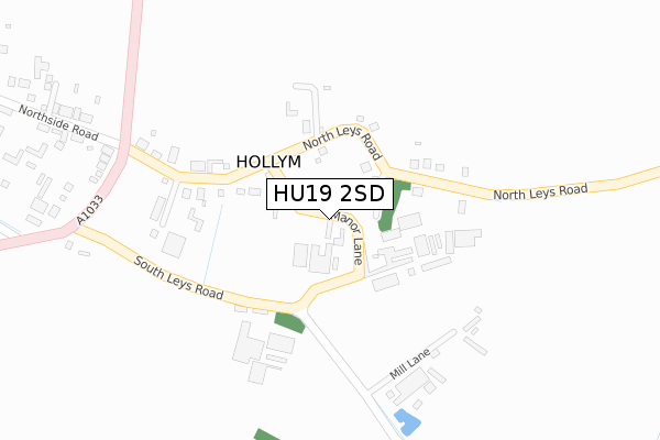 HU19 2SD map - large scale - OS Open Zoomstack (Ordnance Survey)