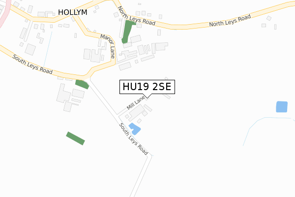 HU19 2SE map - large scale - OS Open Zoomstack (Ordnance Survey)