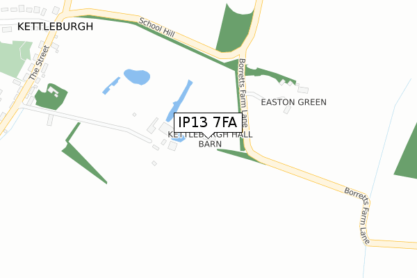 IP13 7FA map - large scale - OS Open Zoomstack (Ordnance Survey)