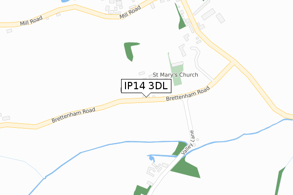 IP14 3DL map - large scale - OS Open Zoomstack (Ordnance Survey)