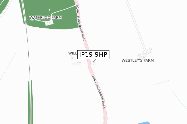 IP19 9HP map - large scale - OS Open Zoomstack (Ordnance Survey)