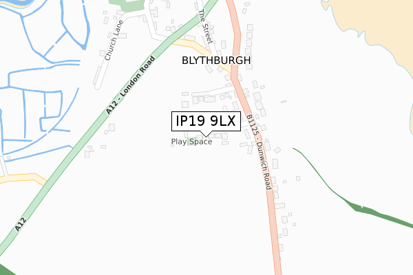 IP19 9LX map - large scale - OS Open Zoomstack (Ordnance Survey)