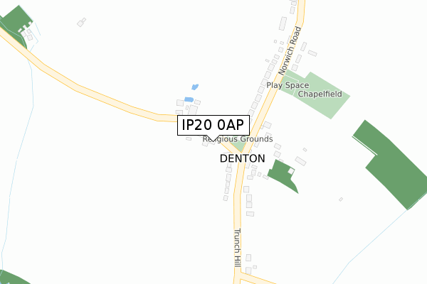 IP20 0AP map - large scale - OS Open Zoomstack (Ordnance Survey)