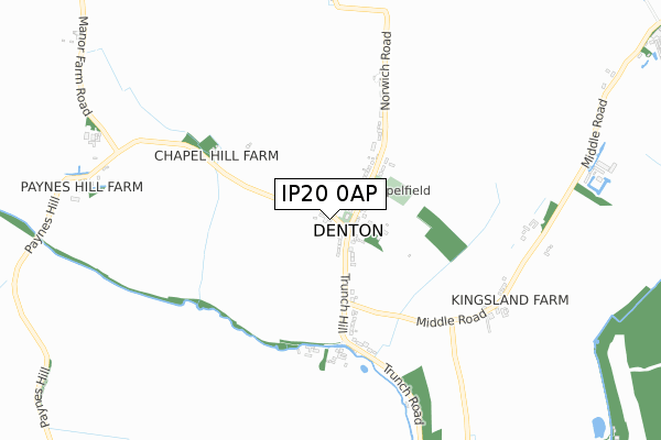 IP20 0AP map - small scale - OS Open Zoomstack (Ordnance Survey)