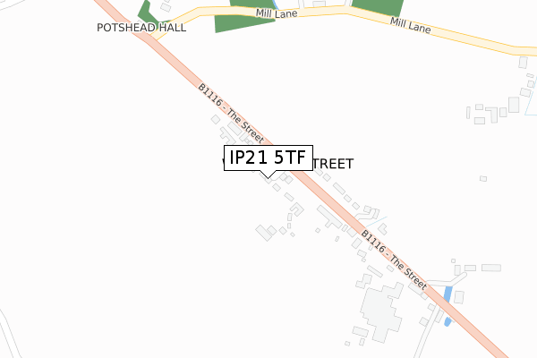 IP21 5TF map - large scale - OS Open Zoomstack (Ordnance Survey)