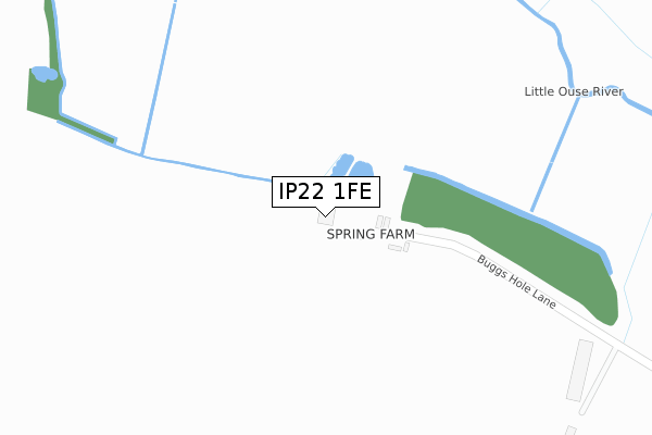 IP22 1FE map - large scale - OS Open Zoomstack (Ordnance Survey)