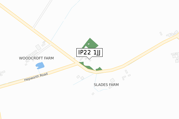 IP22 1JJ map - large scale - OS Open Zoomstack (Ordnance Survey)