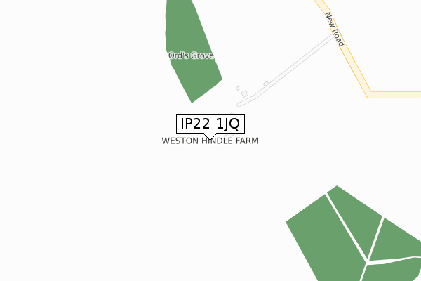 IP22 1JQ map - large scale - OS Open Zoomstack (Ordnance Survey)