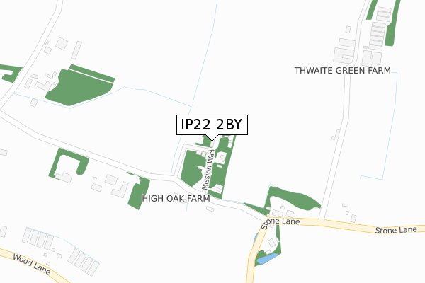 IP22 2BY map - large scale - OS Open Zoomstack (Ordnance Survey)