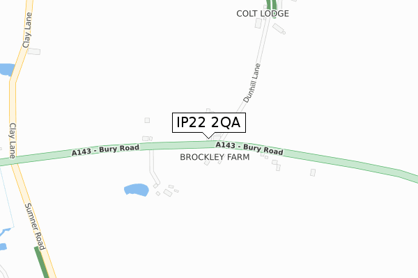 IP22 2QA map - large scale - OS Open Zoomstack (Ordnance Survey)