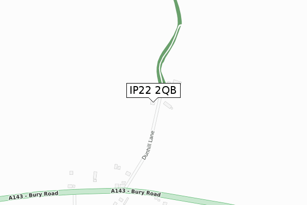 IP22 2QB map - large scale - OS Open Zoomstack (Ordnance Survey)