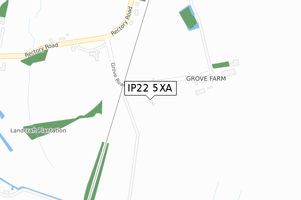 IP22 5XA map - large scale - OS Open Zoomstack (Ordnance Survey)