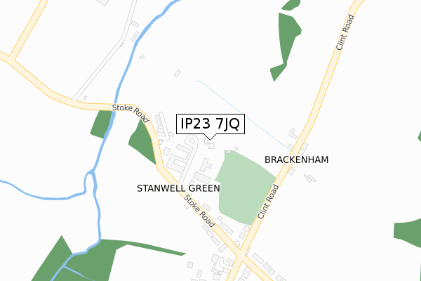 IP23 7JQ map - large scale - OS Open Zoomstack (Ordnance Survey)