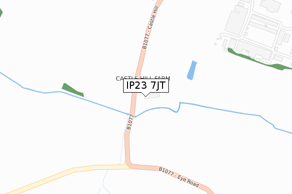 IP23 7JT map - large scale - OS Open Zoomstack (Ordnance Survey)