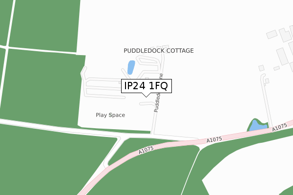 IP24 1FQ map - large scale - OS Open Zoomstack (Ordnance Survey)