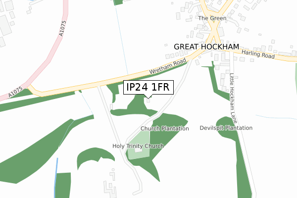 IP24 1FR map - large scale - OS Open Zoomstack (Ordnance Survey)