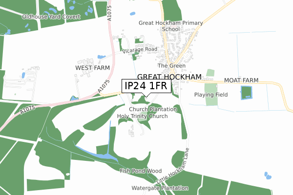 IP24 1FR map - small scale - OS Open Zoomstack (Ordnance Survey)