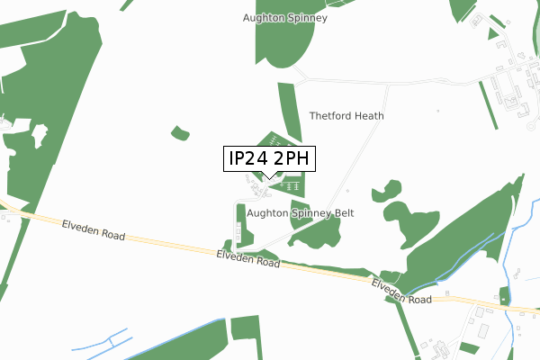 IP24 2PH map - small scale - OS Open Zoomstack (Ordnance Survey)