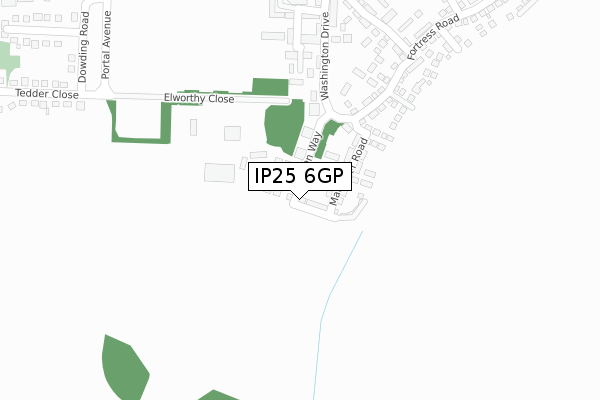 IP25 6GP map - large scale - OS Open Zoomstack (Ordnance Survey)