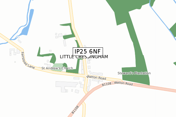 IP25 6NF map - large scale - OS Open Zoomstack (Ordnance Survey)