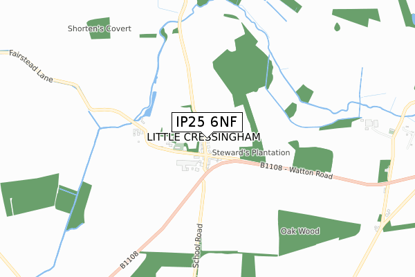 IP25 6NF map - small scale - OS Open Zoomstack (Ordnance Survey)