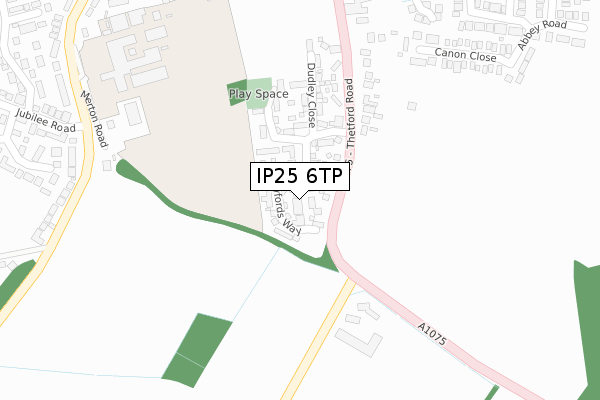 IP25 6TP map - large scale - OS Open Zoomstack (Ordnance Survey)