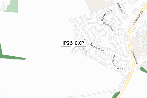 IP25 6XP map - large scale - OS Open Zoomstack (Ordnance Survey)