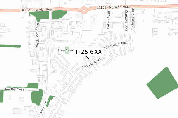 IP25 6XX map - large scale - OS Open Zoomstack (Ordnance Survey)