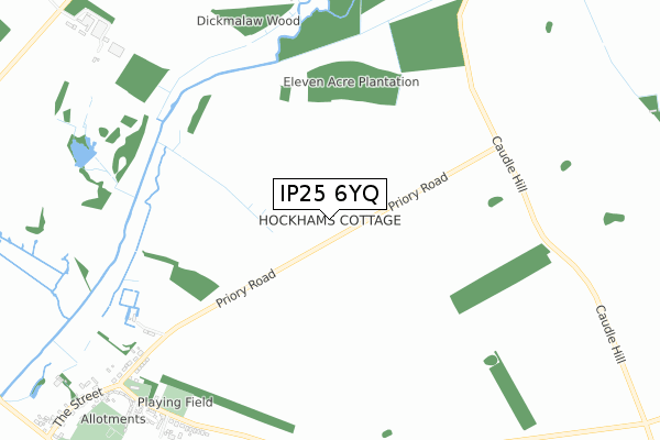 IP25 6YQ map - small scale - OS Open Zoomstack (Ordnance Survey)