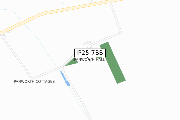 IP25 7BB map - large scale - OS Open Zoomstack (Ordnance Survey)