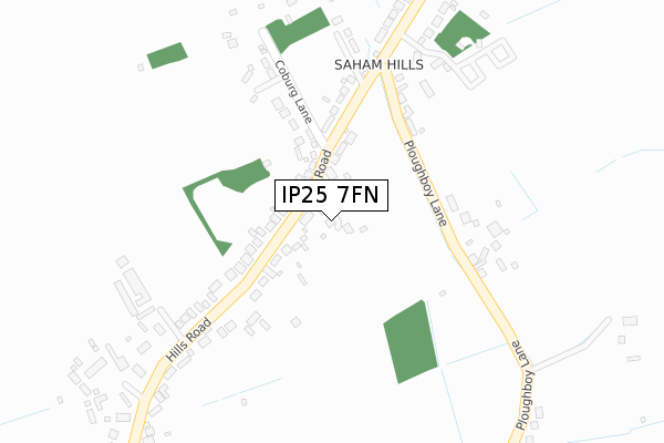 IP25 7FN map - large scale - OS Open Zoomstack (Ordnance Survey)